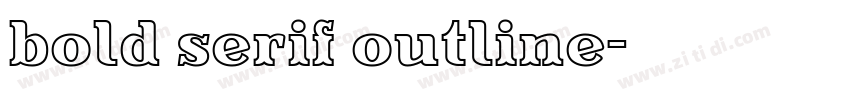 bold serif outline字体转换
